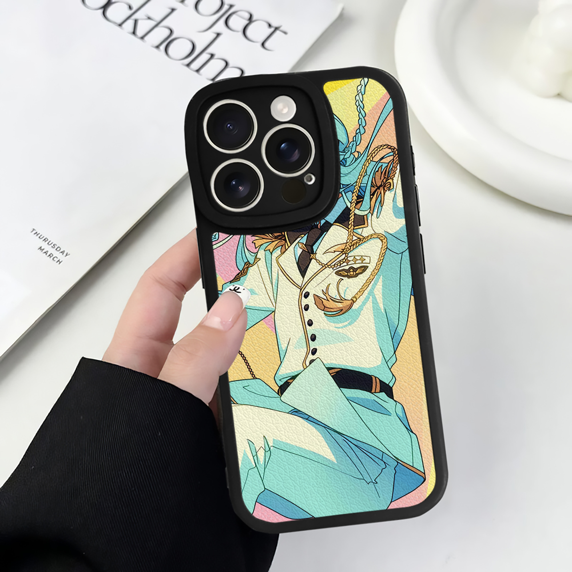 （画像用） あんさんぶるスターズ! Ensemble Stars 【iPhone 16シリーズ対応】シリコンスマホケース（レザー調） 材質：シリコン